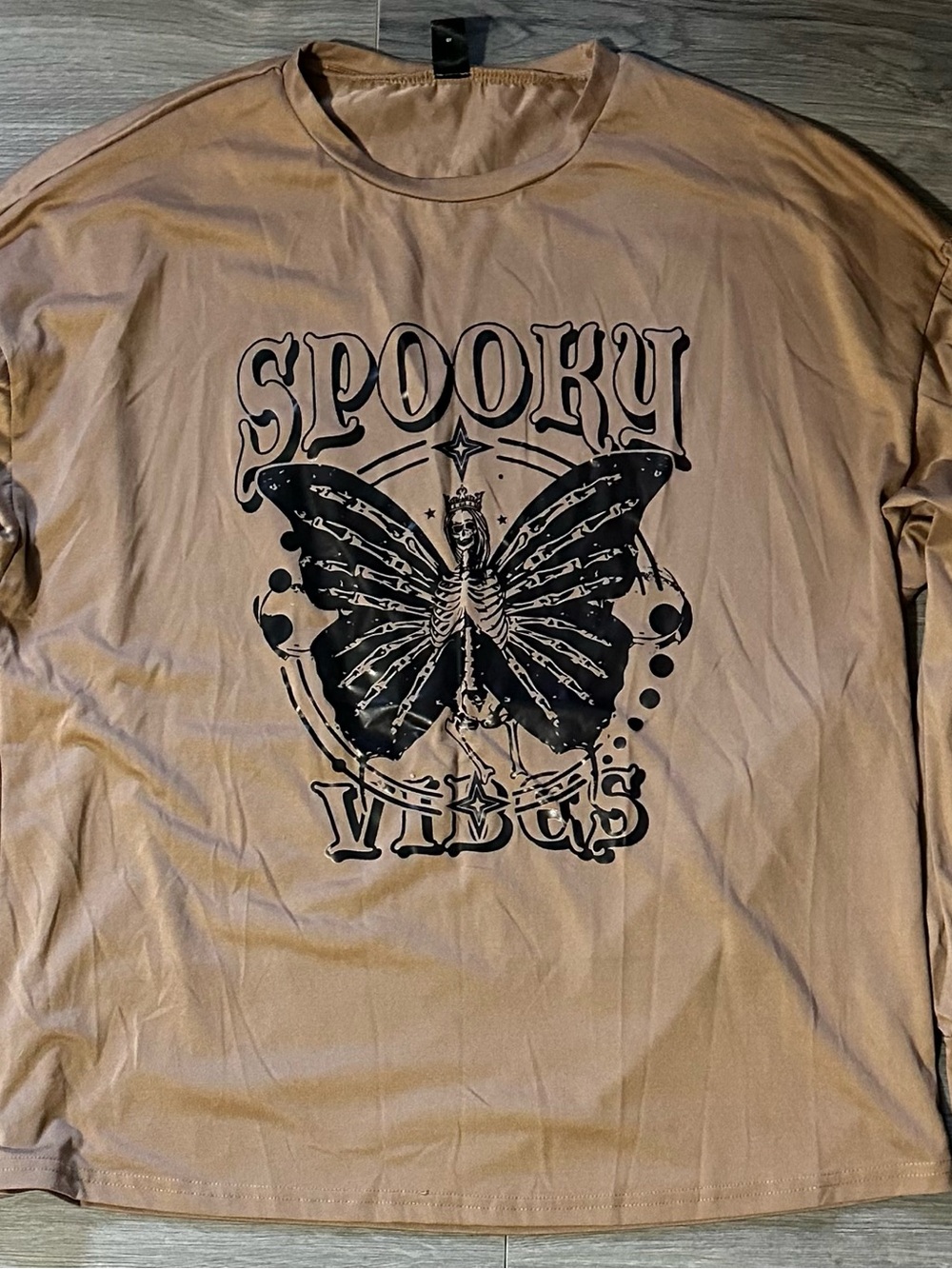Spooky Vibes Women’s Long Sleeve Tee - Brown